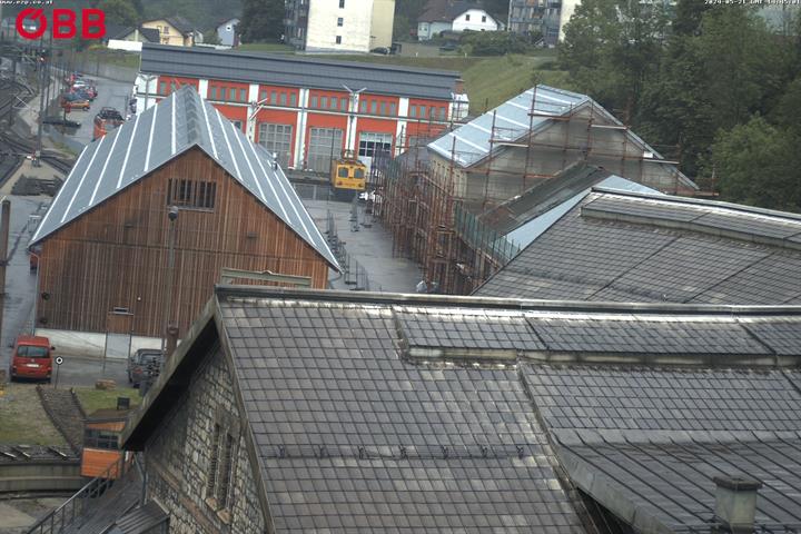 Aktuelles Bild des Bahnhofs Mürzzuschlag, Blickrichtung West