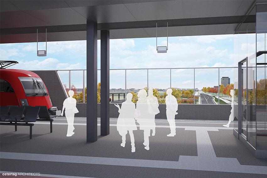 © ÖBB/Ostertag Architects Visulalisierung Bahnhof Ebreichsdorf