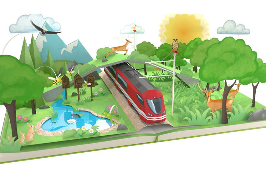 © ÖBB/Vinzenz Schüller Illustration zum Thema Natur